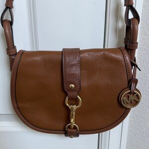 Michael Kors Brown Leather Crossbody Bag